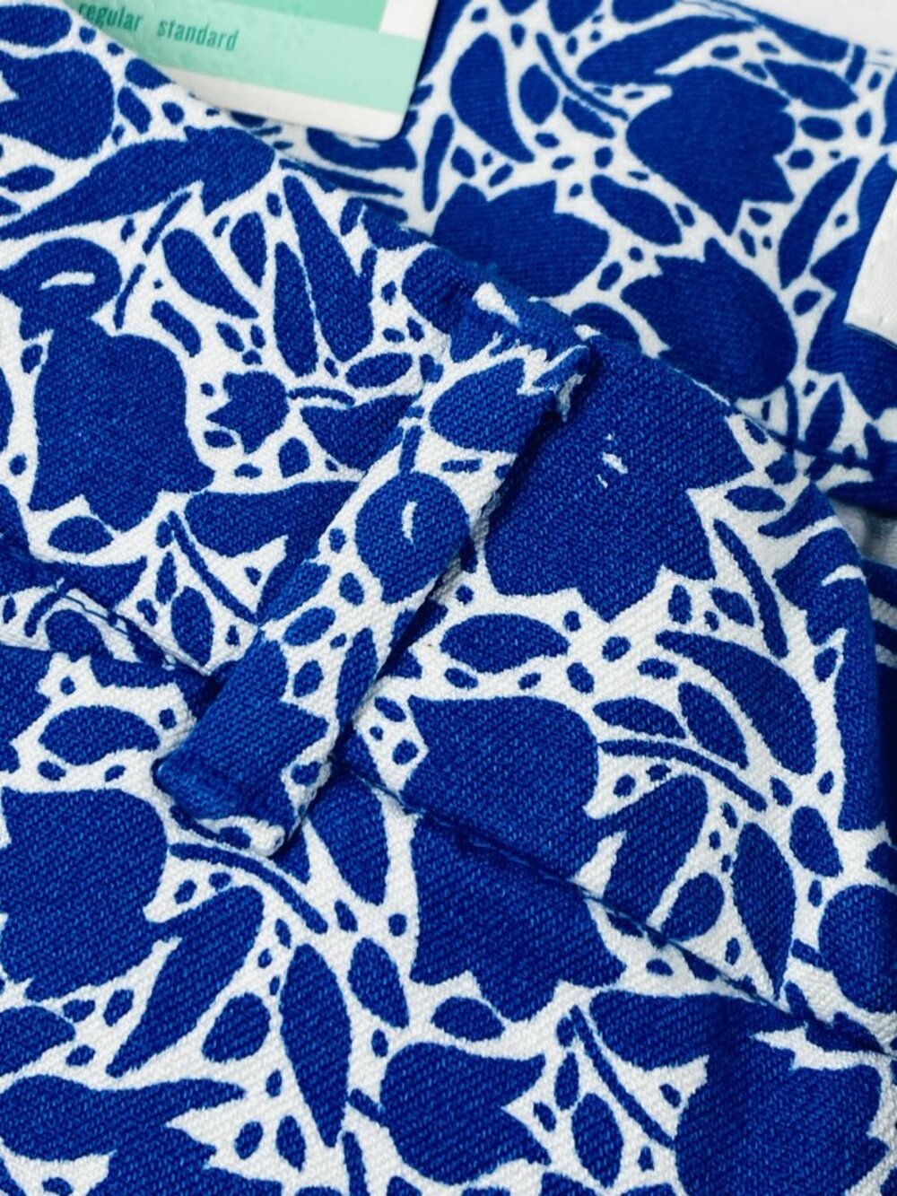 NOs Old Navy Pixie Womens Blue & White Floral Print Ankle Pants Size 0 R - Picture 8 of 16